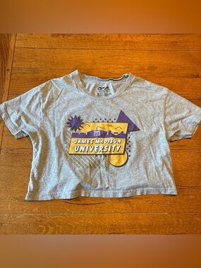 James Madison University Gray Crop Tee